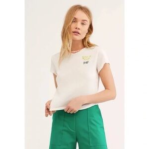 WE THE FREE | Relaxed Tart White Tee with Lime Graphic